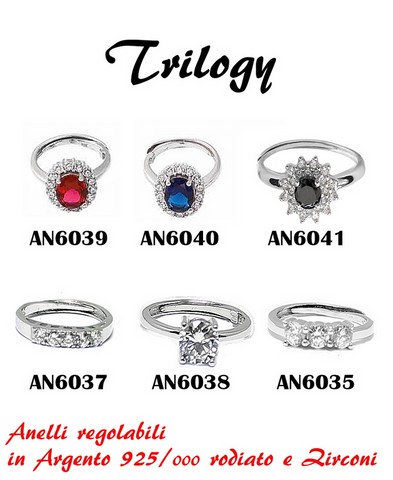 TRILOGY ANELLI DONNA IN ARGENTO 925/000